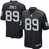 Nike Men & Women & Youth Raiders #89 JONES Black Team Color Game Jersey,baseball caps,new era cap wholesale,wholesale hats